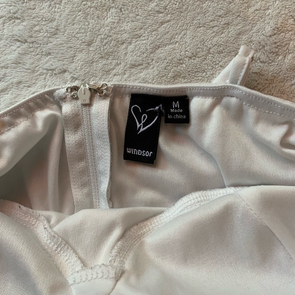 Windsor White Ruched Mini Dress - Picture 3 of 3